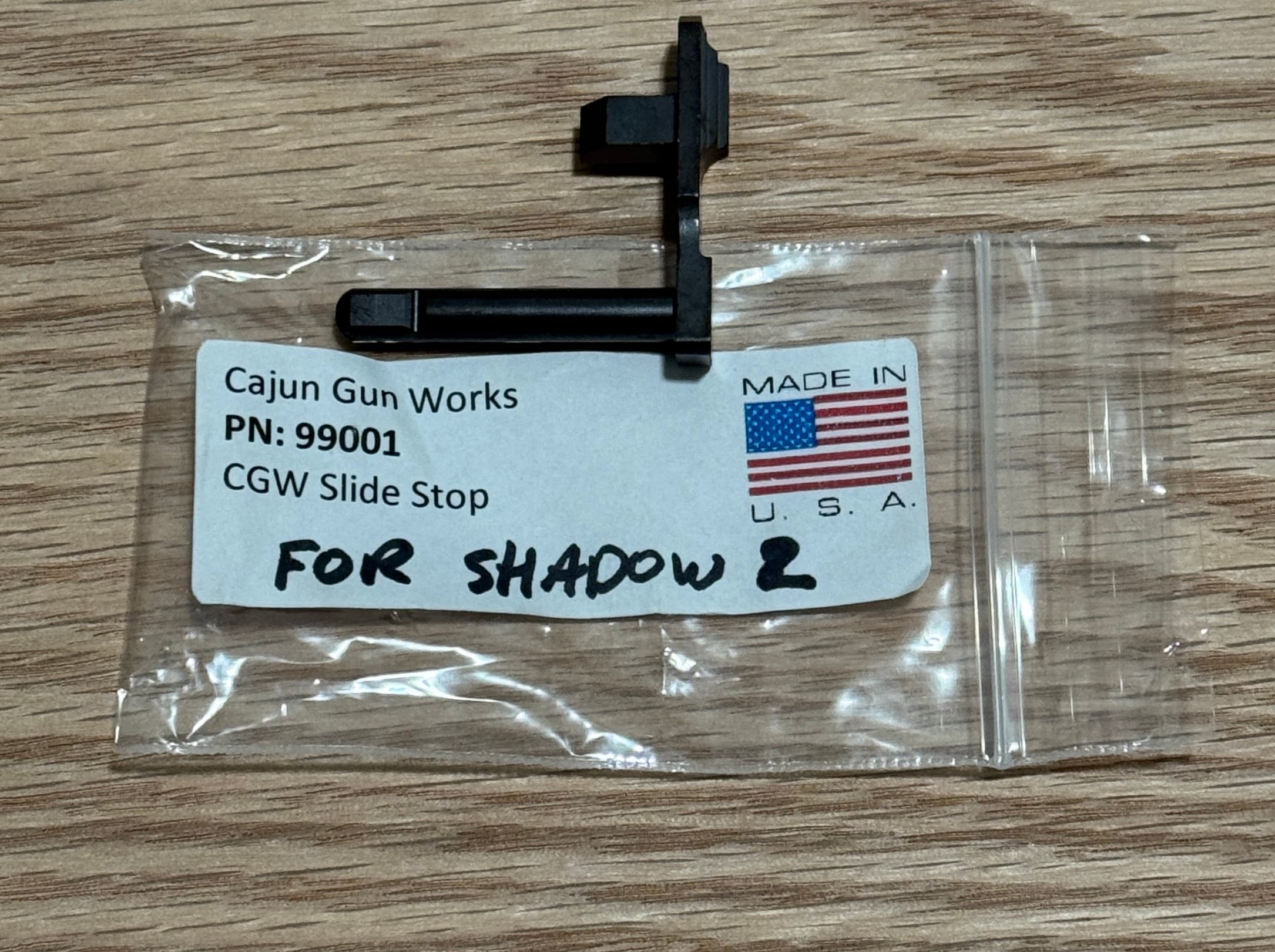 Cajun Gun Works Slide Stop for Shadow 2 - PN: 99001